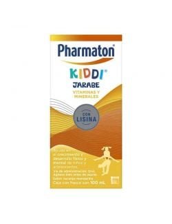 Pharmaton Kiddi Jarabe Multivitamínico para Niños y Adolescentes Naranja-Mandarina 100ml