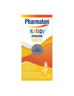 Pharmaton kiddi multivitamínico para niños jarabe 200 ml, sabor naranja-mandarina.
