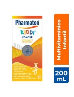 Pharmaton Kiddi Jarabe Multivitamínico para Niños y Adolescentes Naranja-Mandarina 200 ml