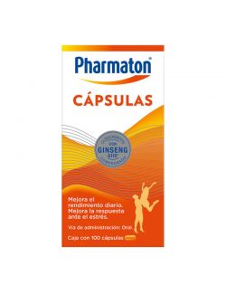 Pharmaton multivitamínico para adultos. Mejora el rendimiento diario. 100 cápsulas de 40 mg c/u