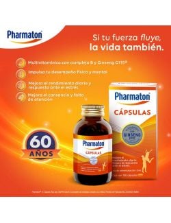 Pharmaton Multivitamínico para Adultos 100 Cápsulas de 40 mg c/u