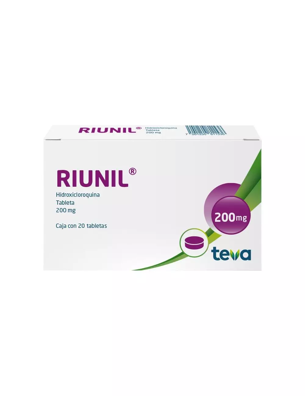 Riunil Hidroxicloroquina 200 Mg Caja Con 20 Tabletas