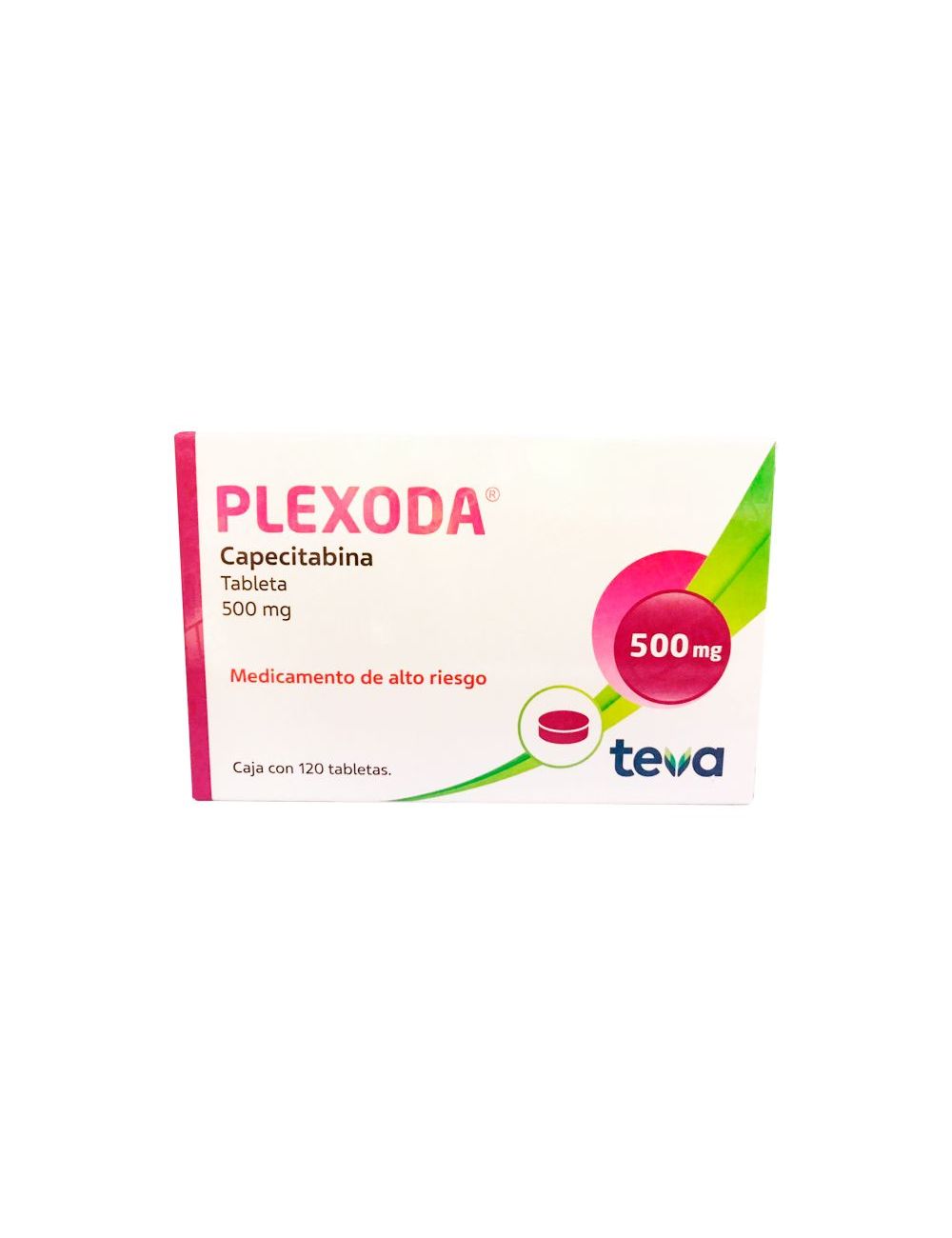Plexoda Capecitabina 500 mg Caja con 120 tabletas