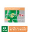 Buscapina Duo alivia dolor de panza. Hioscina 10 mg / Paracetamol 500 mg, 20 tabletas