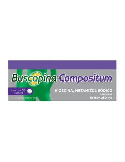 Buscapina Compositum Hioscina 10 mg / Metamizol Sódico 250 mg, 36 tabletas