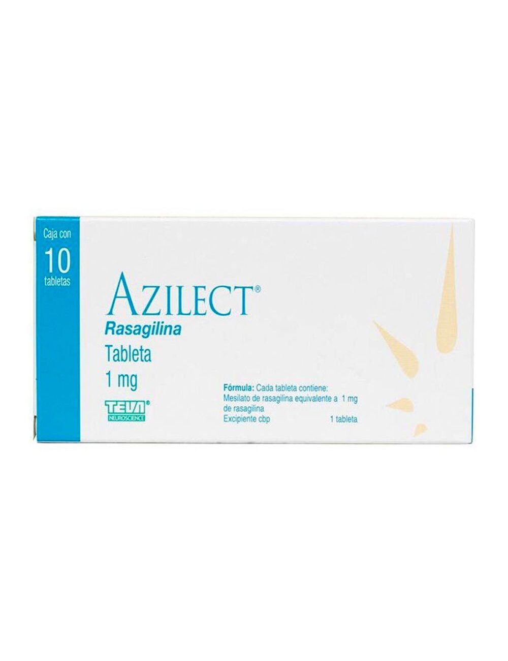Azilect 1 mg Caja Con 10 Tabletas