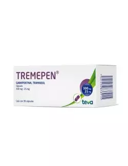 TREMEPEN® (Gabapentina/Tramadol) 300 mg/25 mg | 30 cápsulas | Teva
