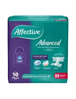 Pañal Affective Advance Talla M Empaque Con 10 Piezas