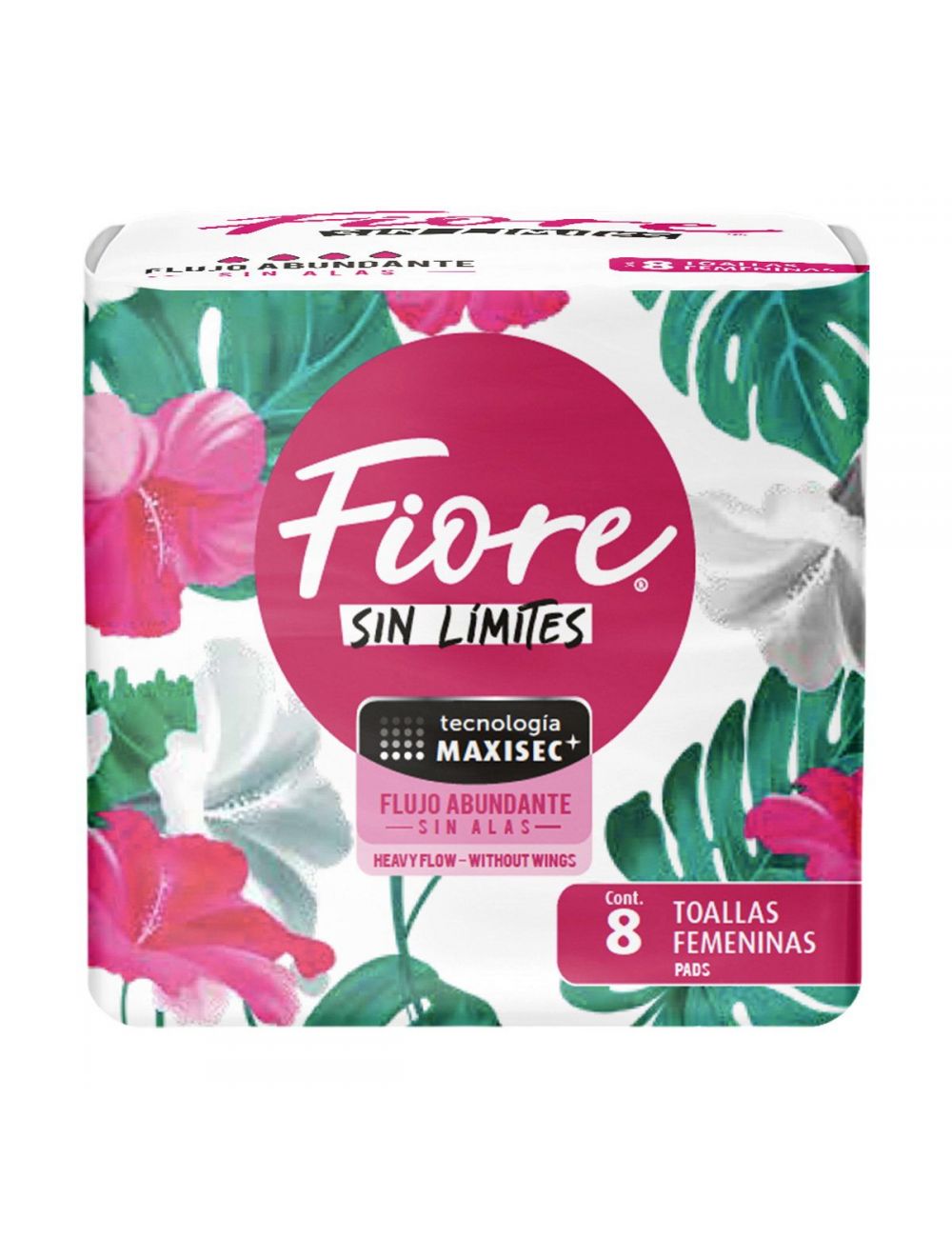 Fiore Anatómica Sin Alas Bolsa Con 8 Toallas.
