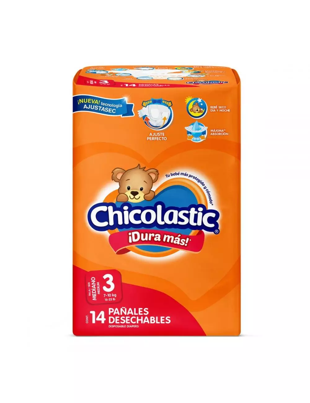 Chicolastic Classic Bolsa Con 14 Pañales Talla 3 Mediano
