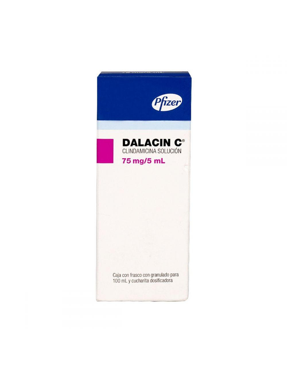 Dalacin C Solución 75 mg/5 mL Caja Con Frasco Con Granulado Para 100 mL - RX2