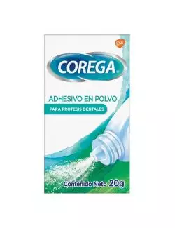 Super Corega 20 g Caja Con Adhesivo En Polvo Para Prótesis Dentales