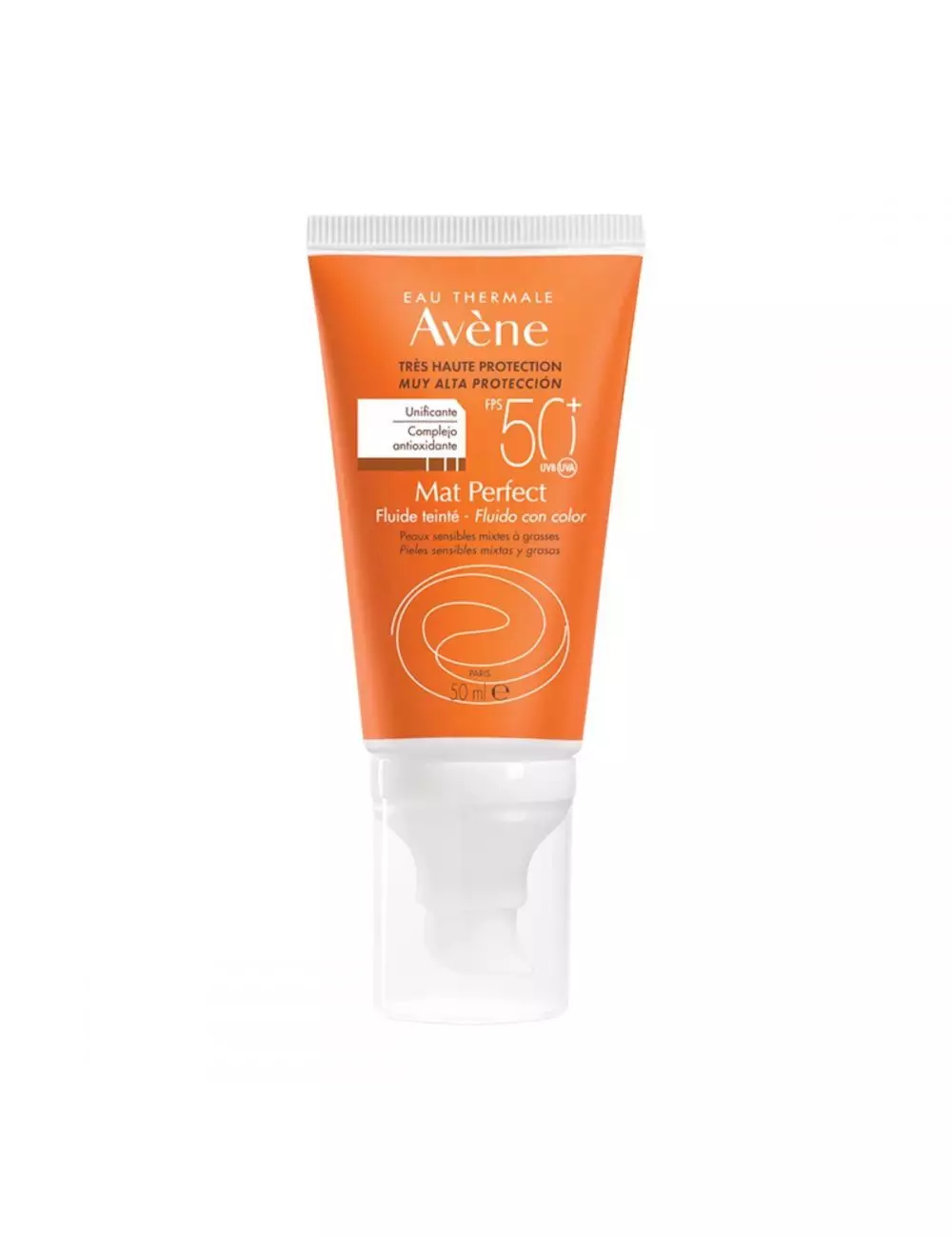 Avéne Emulsión Solar Toque Seco Color SPF 50+  Caja Con Tubo Con 50 ml