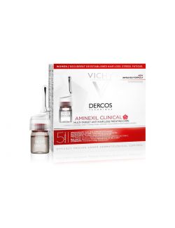 Vichy Dercos Aminexil Clinical - 12 Ampolletas Mujer - Tratamiento Anticaída - Dercos