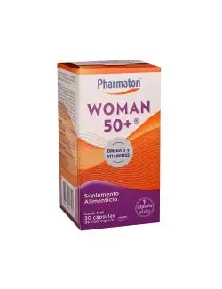 Pharmaton Woman 50+ Suplemento Alimenticio para Mujer 30 Cápsulas de 750 mg