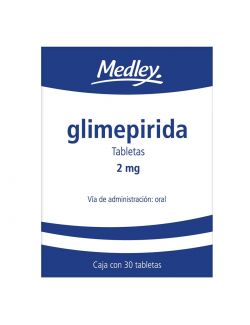 Glimepirida 2 mg Caja Con 30 Tabletas