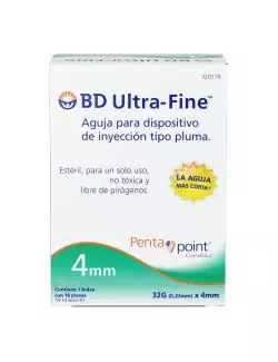 BD Ultra fine Aguja Caja Con 10 Piezas 32Gx4mm