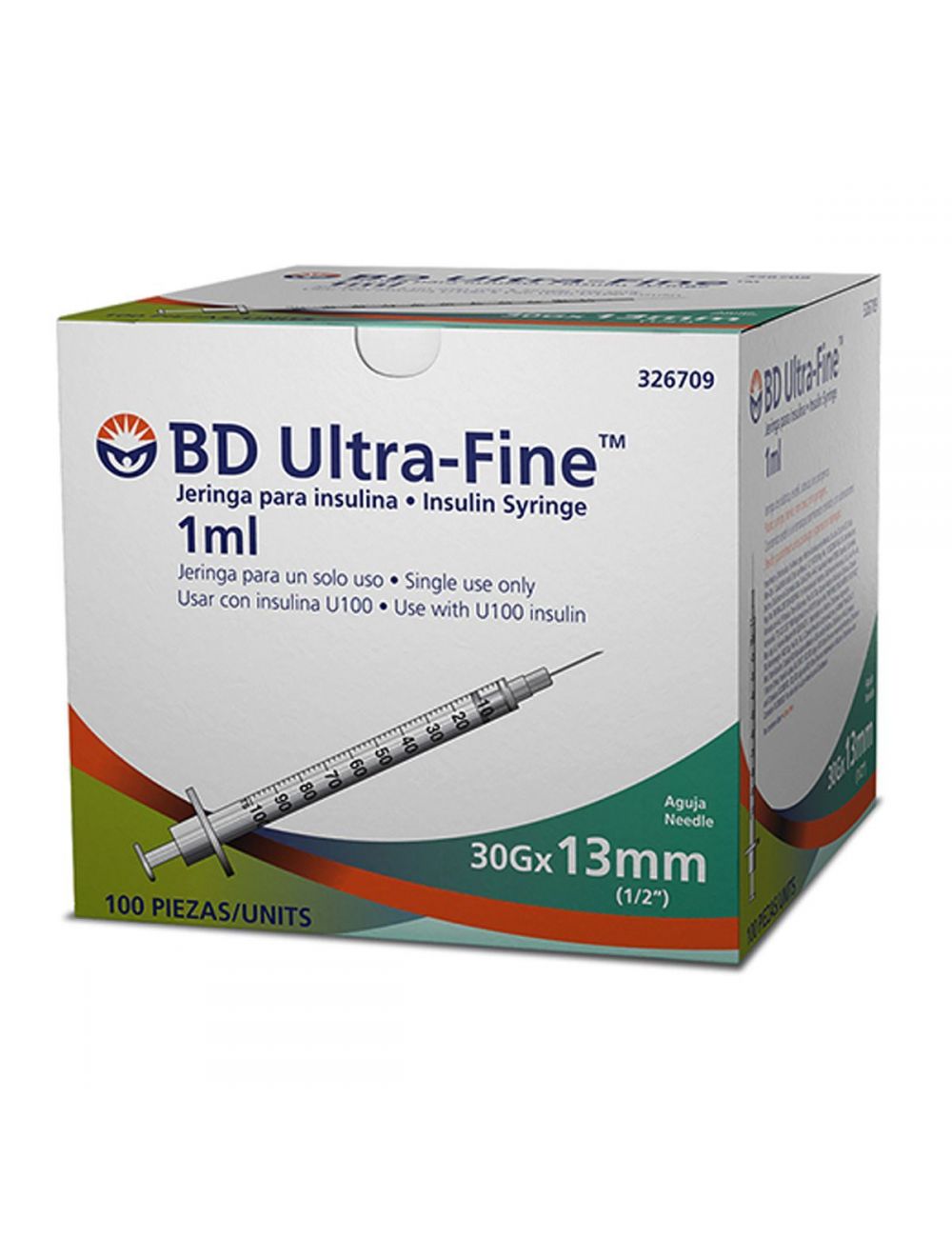 BD ULTRA FINE JGA 1ML 30G X 13MM C/1 PZA