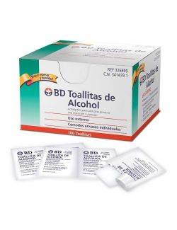 BD Toallitas De Alcohol Caja Con 100 Toallitas