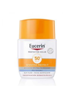Eucerin Sun Fluid Facial Matificante 50 FPS Frasco de 50 mL
