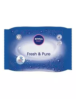 Nivea Baby Toallitas Húmedas Fresh & Pure Empaque Con 63 Piezas