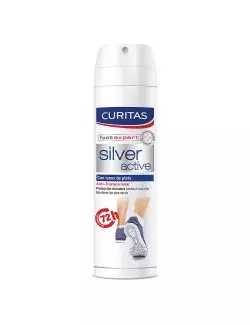 Antitranspirante Para Pies Curitas Silver Active En Aerosol Envase Con 150 mL