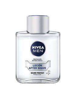 NIVEA MEN Silver Protect  Loción Aftershave Antibacterial con Iones de Plata para Después de Afeitar 100 ml