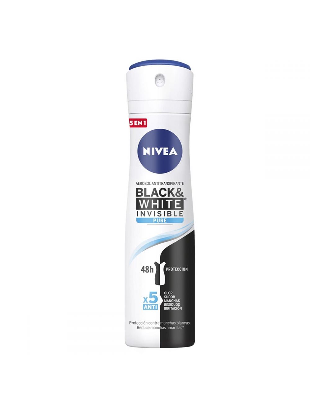 Antitranspirante Nivea Invesible For Black & White 48h Envase Con 150 mL