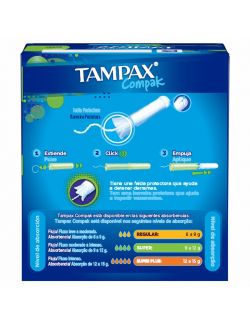 Tampax Compak Super Caja Con 8 Unidades