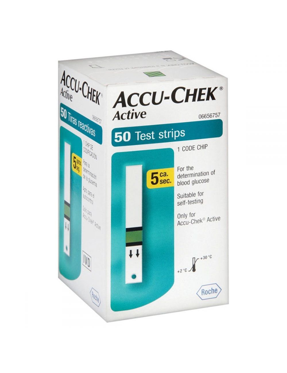 Accu Chek Active Caja Con 50 Tiras Reactivas