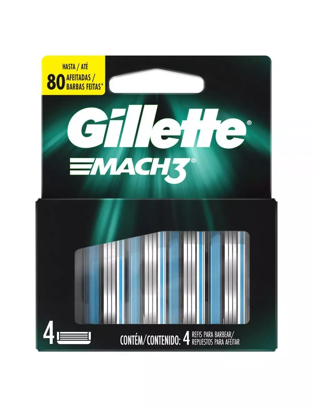 Cartuchos Gillete Mach3 Empaque Con 4 Cartuchos