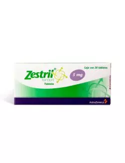 Zestril 5 mg Caja Con 28 Tabletas.