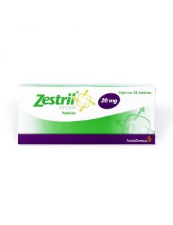 Zestril 20 mg Caja Con 28 Tabletas.
