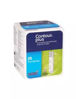 Contour Plus Caja Con 25 Tiras Reactivas