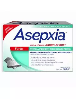 Asepxia Forte Caja Con Barra 100 g Jabón De Tocador