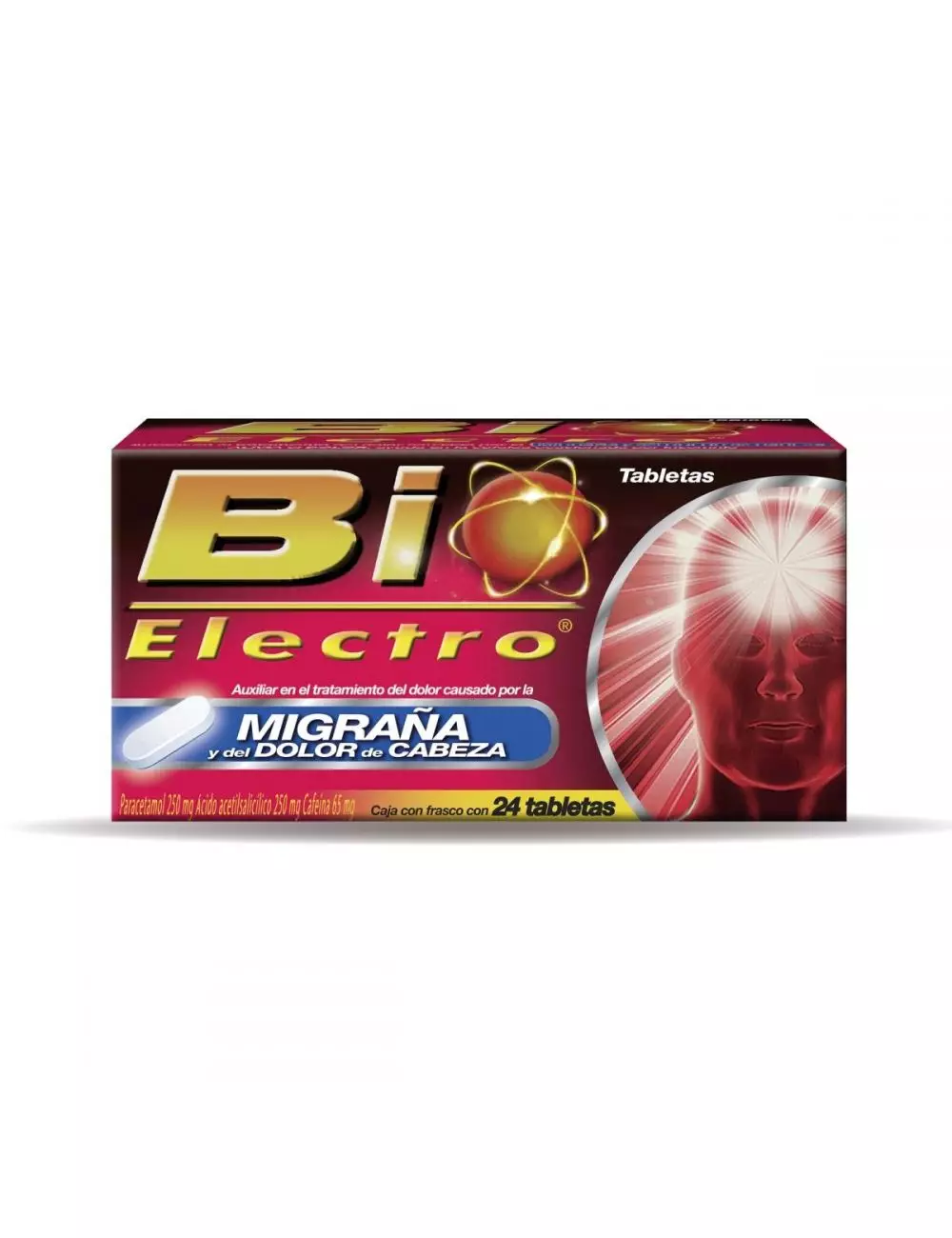 Bioelectro 250 mg/250 mg/65 mg Frasco 24 Tabletas