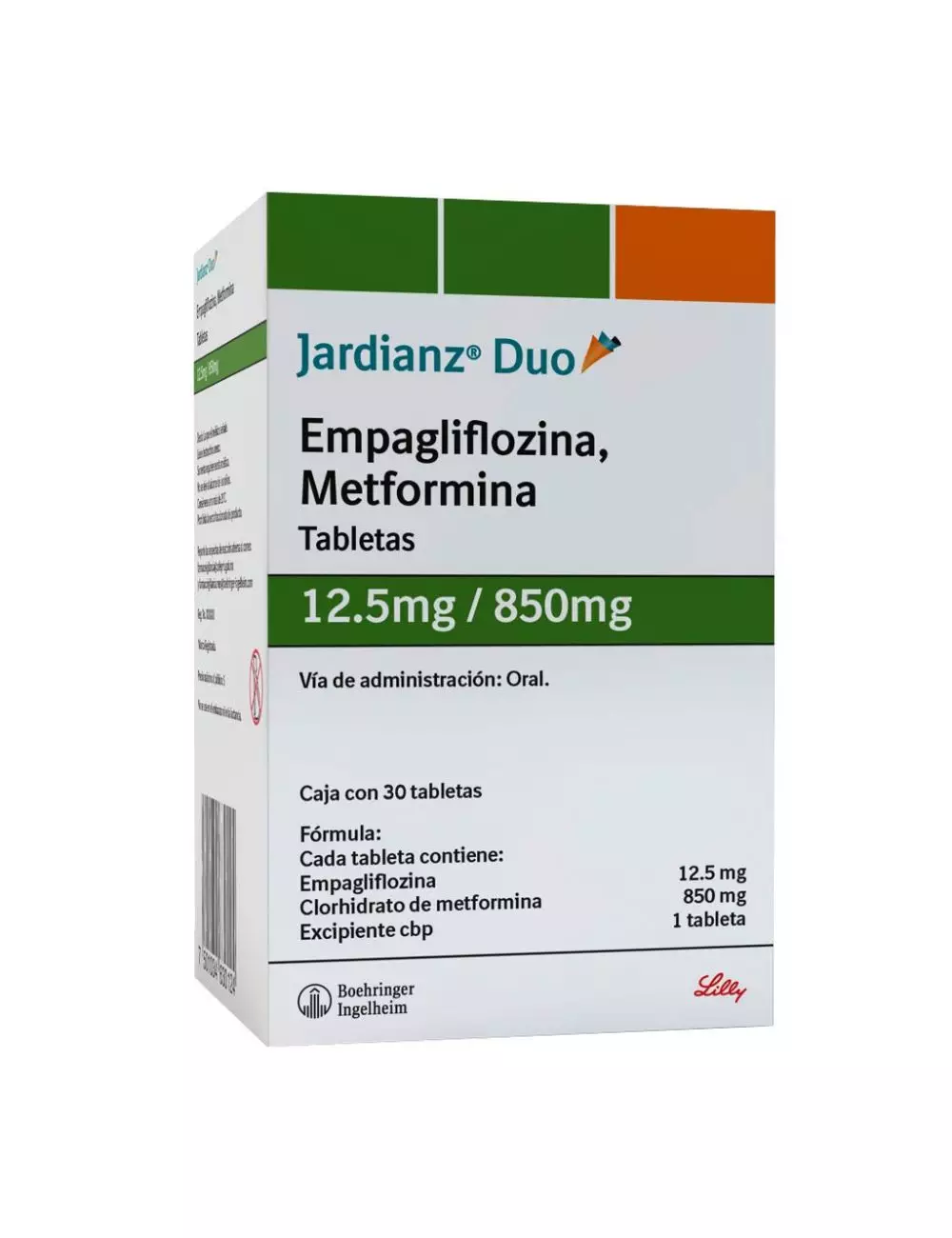 Jardianz® Duo 12.5 / 850 mg 30 Tabletas | Empagliflozina/Metformina | Boehringer