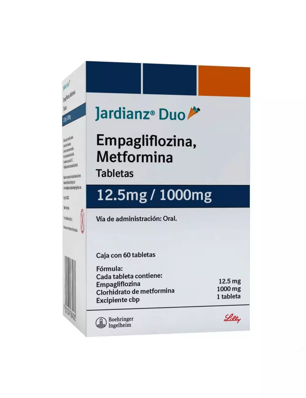 Jardianz® Duo 12.5/1000 mg 60 Tabletas | Empagliflozina / Metformina | Boehringer