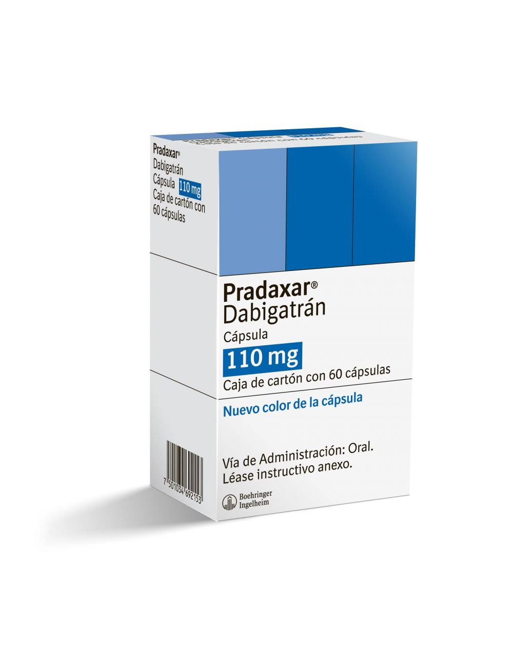 Pradaxar® 110 mg (Dabigatrán) - 60 Cápsulas - Boehringer Ing - RX