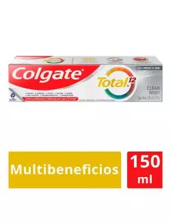 Colgate Total 12 H Clean Mint Caja Con Tubo Con  195 g