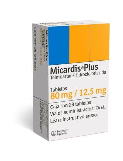 Micardis Plus 80 mg/12.5 mg Caja con 28 Tabletas