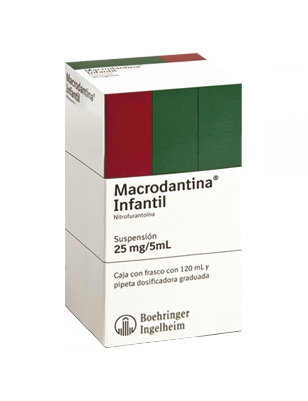 Macrodantina Infantil Suspensión  25 mg / 5 mL Caja Con Frasco Con 120 mL -RX2