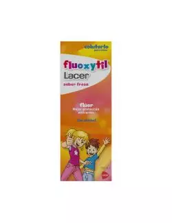 Flúor Fluoxytil Colutorio 500 mL Sabor Fresa Fresca Frasco