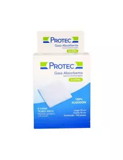 Gasa Absorbente Estéril Protec 10X10Cm Caja Con 100 Gasas