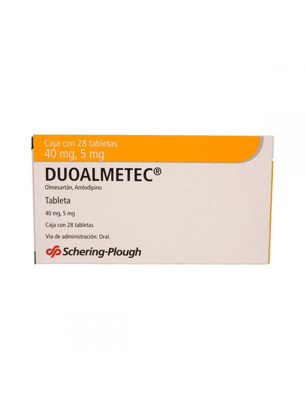 DUOALMETEC® 40 mg/5 mg - Olmesartán/Amlodipino | 28 Tabletas | Schering-Plough