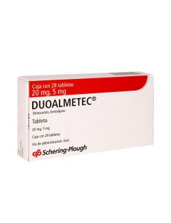 Duoalmetec® 20 mg/5 mg (Olmesartán/Amlodipino) - 28 Tabletas - Schering-Plough