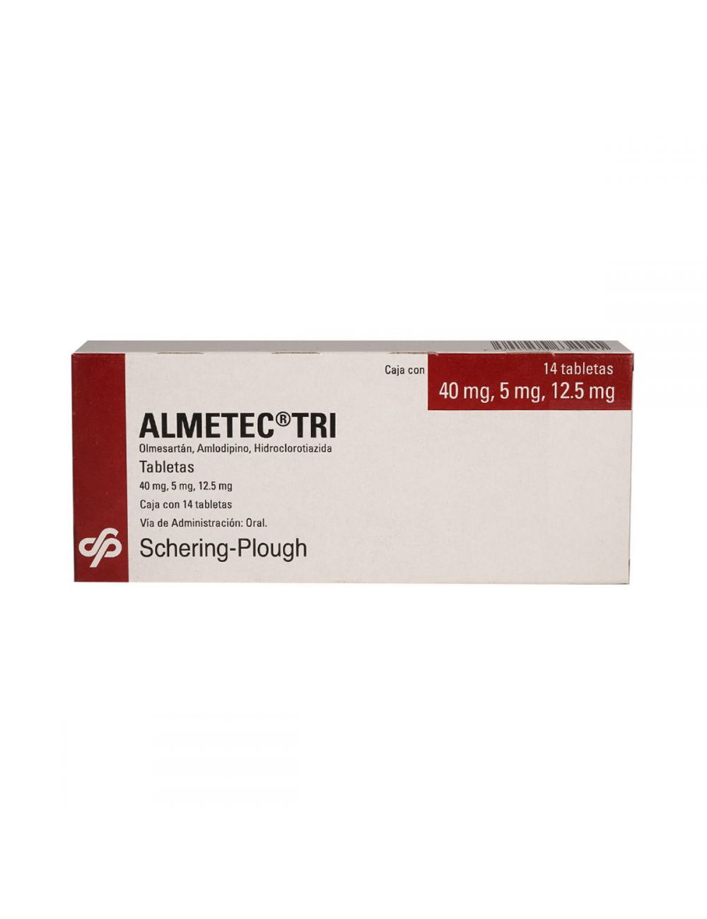 Almetec Tri 40mg/5mg/12.5mg Caja con 14 tabletas
