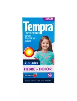 Tempra Infantil 3.2 g/100 mL Frasco Con 120 mL Sabor Fresa