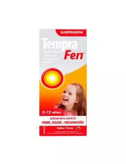 Tempra Fen 200 mg/5 mL Frasco 100 mL Sabor Fresa