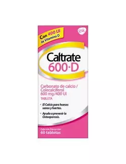 Caltrate 600+D Caja Con 60 Tabletas